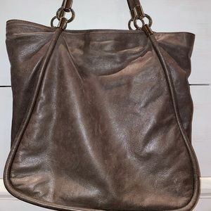 Mercedes Benz leather tote bag